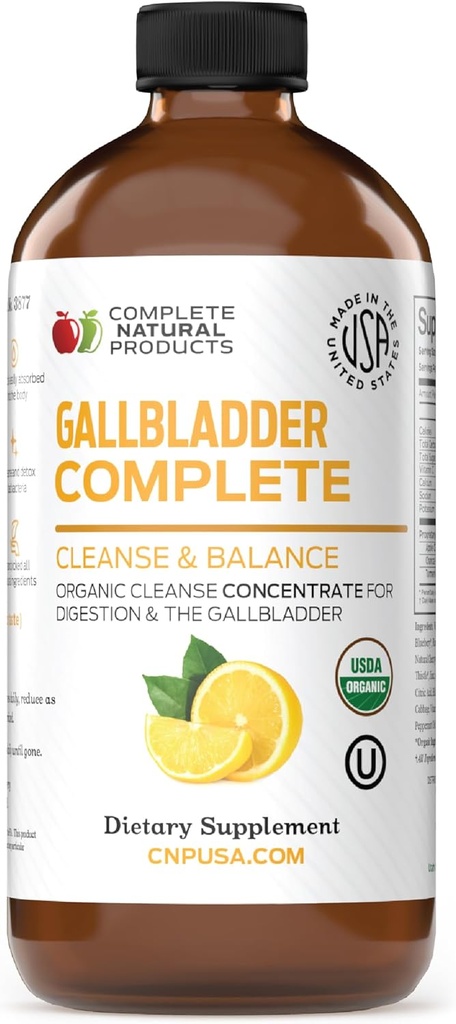 Gallbladder Complete 8oz - Natural Organic Liquid Gallstones Cleanse, Support, " Sludge Formula Supplement