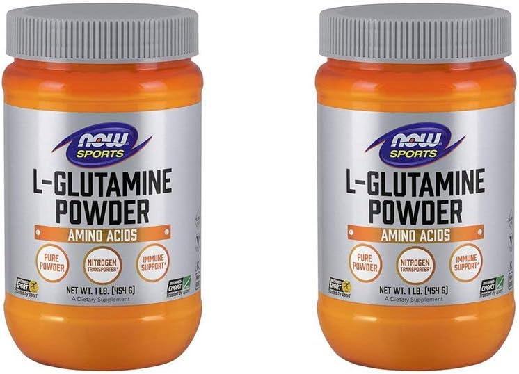 AHORA Alimentos L-Glutamina Pure Powder, 16 onzas (Pack of 2)