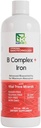 Nanonutrition B Complex + Iron ANTE Liposomal Nanotechnology TEN 100% Natural Ingredients TEN 16 Fl. Oz. ANTE 32 Servimientos