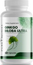Ginkgo Biloba y Ginseng Brain Suplemento dietético soporta Función cerebral, memoria, alerta mental, todo natural, mejorar la circulación de sangre