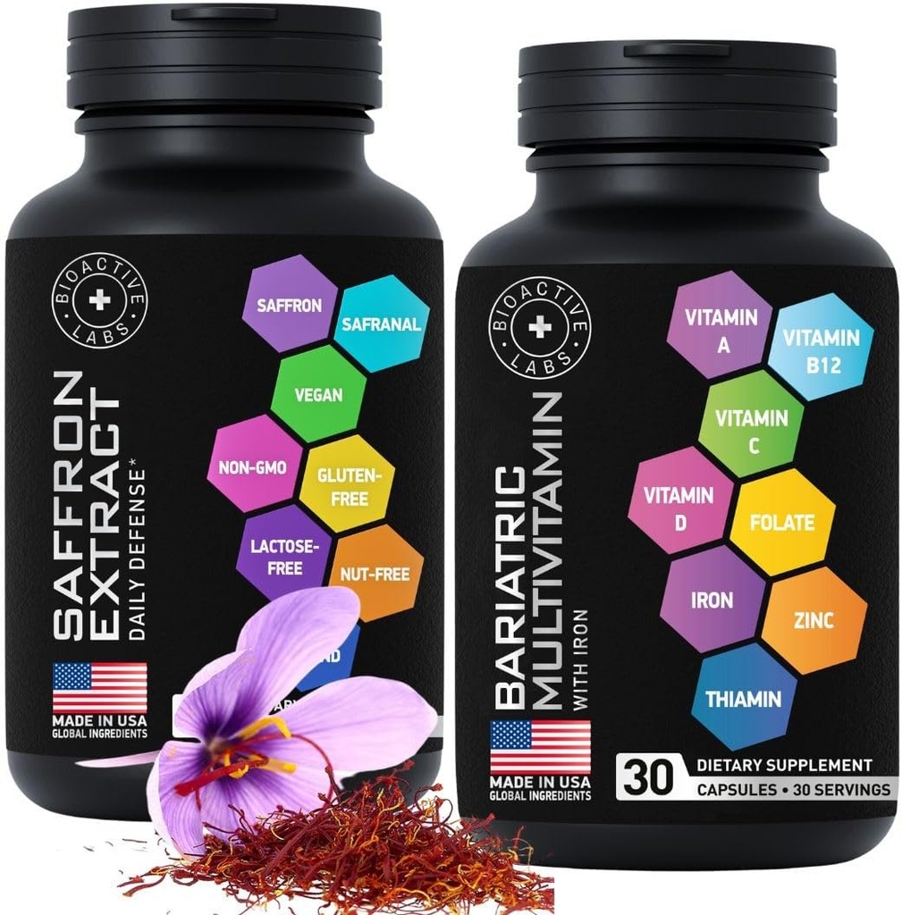 Multivitamina Bariatric con hierro y Saffron optimizado - Body and Mind Bundle