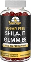 Sugar Free Shilajit Gummies (1000mg Serving)- Natural Himalayan Organic Fulvic Acid Shilajit Suplemento para Hombres y Mujeres -60 Gummy Chews