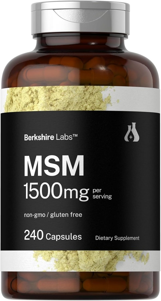Horbäach MSM Capsules 1500mg Silencio 240 Conde ← Non-GMO, Gluten Free Supplement ← Berkshire Labs