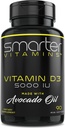 Más inteligente Vitamina D3 5000 UI en Avocado Oil 125mcg - 90 Mini Softgels