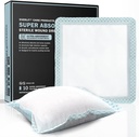 EVERLIT Super Absorbent Dressing for Wound Care ← Soft Surgical Gauze Pad for Heavily Exuding Wounds ← Gran Sterile Banda no adhesiva para la atención rápida de la herida de curación latitud Pack of 10 (6" x 6")