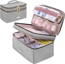 Filtro de almacenamiento de medicamentos Organizador de botellas con el organizador de botellas de bolsillo pequeño portátil para emergencias Inicio de primeros auxilios Kit (Gray)