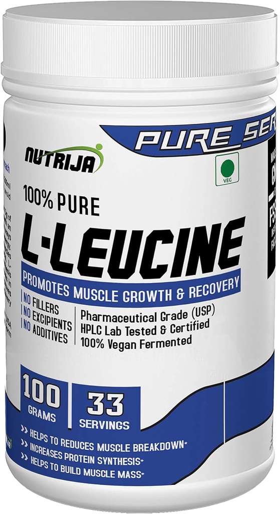 L-Leucine - 100grams Ø100% Pure &amp; USP Grade - Ideal Intra Workout Suplemento