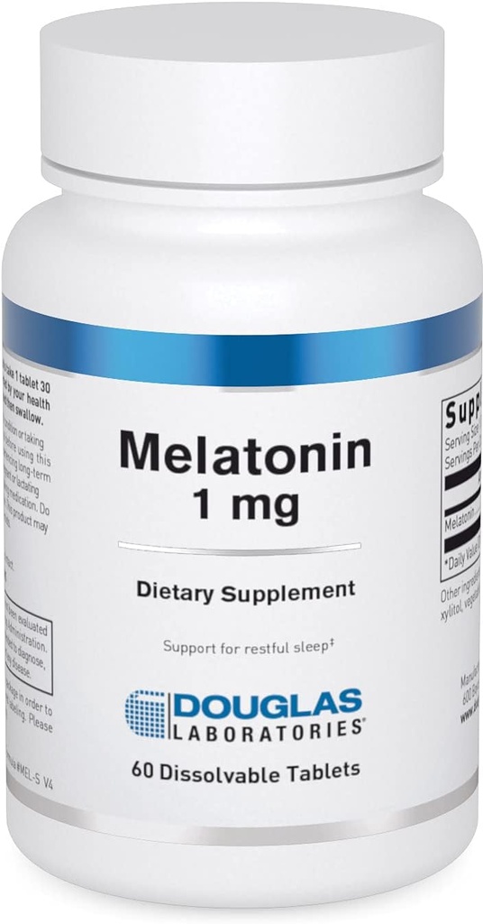 Douglas Laboratories Melatonin 1 mg. | Supports Sleep/Wake Cycles | 60 Tablets