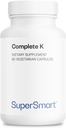 Supersmart - Complete K - with K1, K2 (MK4 + MK7) - Full Spectrum Vitamin K Supplement ← Non-GMO &amp; Gluten Free - 60 cápsulas vegetarianas