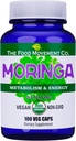 The Food Movement CO. Moringa - Certified Organic Superfood, Whole Body Wellness, Natural Energy Support, Supports Healthy Metabolism - 100 Vegan Capsules