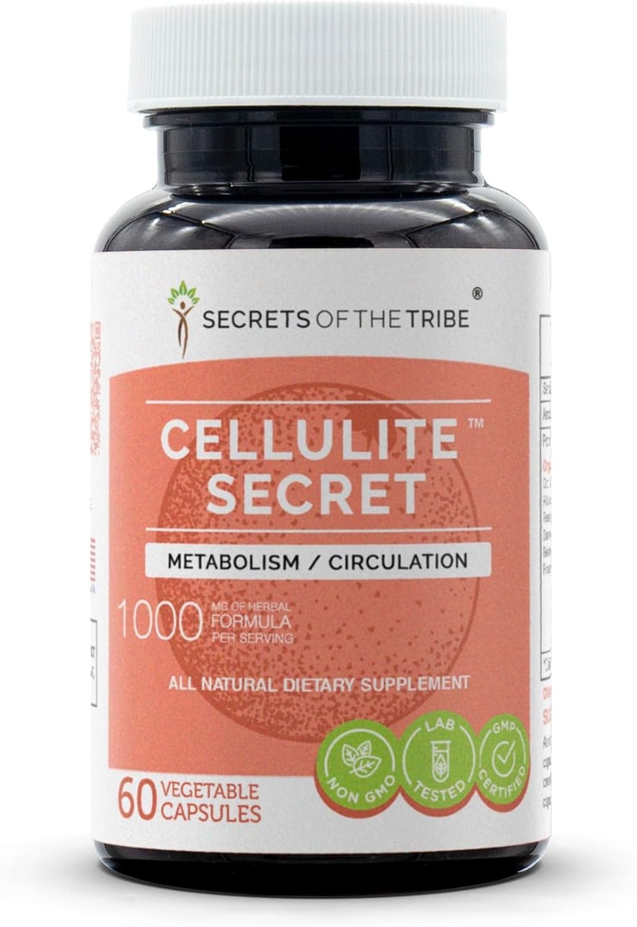 Celulitis Secreto 60 cápsulas, 1000 mg, Gotu Kola, Alfalfa, Rosemary, Dandelion, Beet Root, Fenugreek Metabolismo/Circulación (60 cápsulas)