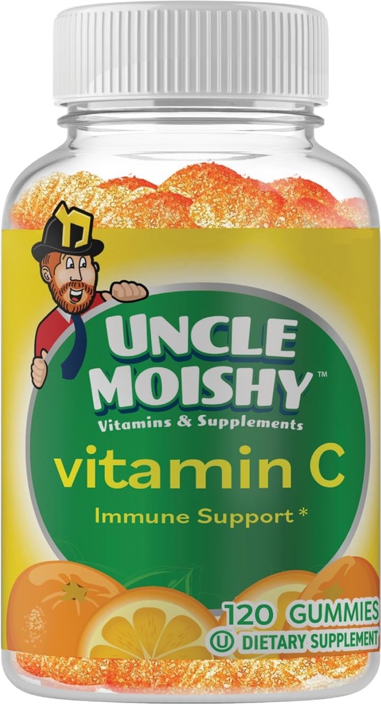 Tío Moishy Vitamina C con Echinacea 120 Yummy Naranja Sabor jalea