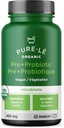 USDA Organic Prebiotic + Probiotic 60 Organicaps - Vegan Certified Organic Kosher Complete Daily Digestive Support. Todo Natural - Suplemento dietético digestivo ultra Premium.