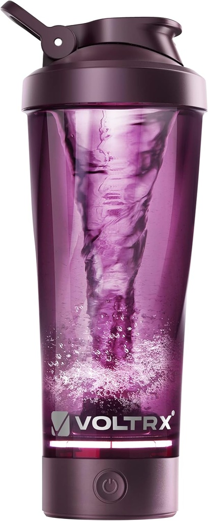 VOLTRX Premium Electric Protein Shaker Bottle, Made with Tritan - BPA Gratis - 24 oz Vortex Portable Mixer Cup / USB C Recargable Shaker Cups for Protein Shakes