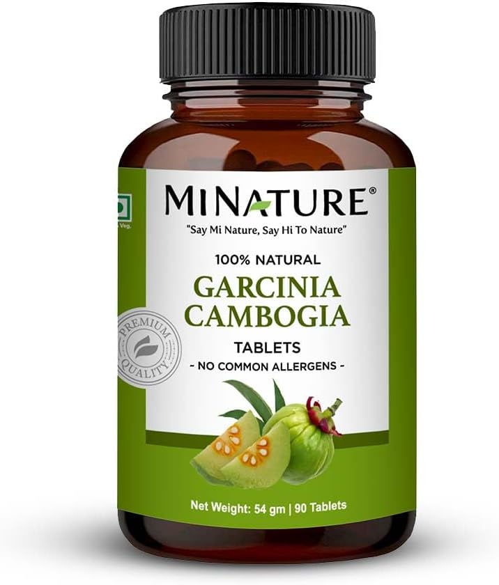 Garcinia Cambogia Tablets by mi Nature ← Pure &amp; Natural Garcinia Powder Tablet ← Non-GMO, Vegan, Gluten-Free TEN90 Tablet, 45 Days Supply, 500mg TEN químico ' preservative