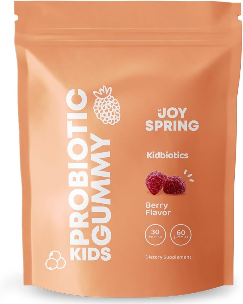 Kids Probiotic Gummies- Immune Support for Kids Probiotic Multi Enzyme, Digestive & Gut Comfort - Probiotics and Prebiotics Chewable Multivitamin, Strawberry Flavor - Organic,Vegan, 60 Gummy Vitaminas