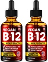 Pack of 2 - B12 Sublingual 5000 mcg Drops - Made in USA - Vegan B12 Vitaminas para la Energía, Mood & Memory - Highly Bioavailable Sublingual Drops - Metilcobalamin for Women &amp; Men - 2 fl. oz.