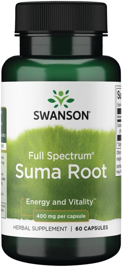 Swanson Full Spectrum Suma Root 400 Milligrams 60 cápsulas