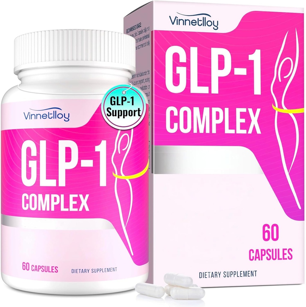 GLP-1 Suplemento para Hombres, GLP1 Suplementos Mujeres GLP-One Probióticos con Akkermansia Probiótico, GLP natural1 para inmuno, digestión, Gut, GLP-1 Niveles y salud general, Vegan - 60 cápsulas