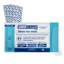 Hojas de silicona de grado médico - 7" Tapa de silicona resistente al agua para cicatrices - Tapa transpirable clara para la sección C, Tuck de estómago, Escartas quirúrgicas y Keloids - 4-Pack