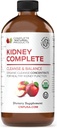 Productos naturales completos Kidney Complete - 16oz Suplemento dietético líquido para el apoyo al riñón, limpieza y desintoxicación con vinagre de manzana, limón, " Orgánica Chanca Piedra.