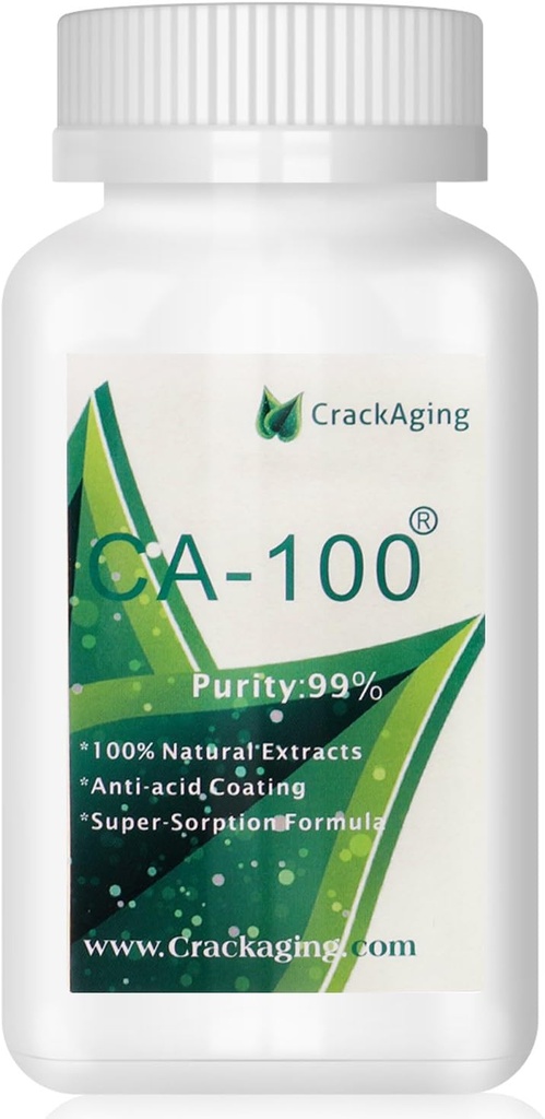 CrackAging CA-100® - 100% Natural Super-Absorción Cicloastragenol Anti-Aging Telomerase Activation  durable DNA Health Immunity Boost Supplement 25mg/Cap (CA-100® 25mg 90caps
