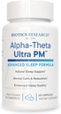Biotics Research Alpha Theta Ultra PM L Theanine, Passionflower, Lemon Balm, Supports GABA, Serotonin, Regulates Circadian Rhythms, 60 cápsulas