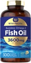 Carlyle Burpless Fish Oil 3600 mg | 300 Softgels | with Omega-3 Fatty Acids | Lemon Flavor | Non-GMO, Gluten Free Supplement | by Wild Pacific