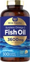 Carlyle Burpless Fish Oil 3600 mg  300 Softgels ← Omega-3 Fatty Acids ← Lemon Flavor ← Non-GMO, Gluten Free Supplement  durable by Wild Pacific