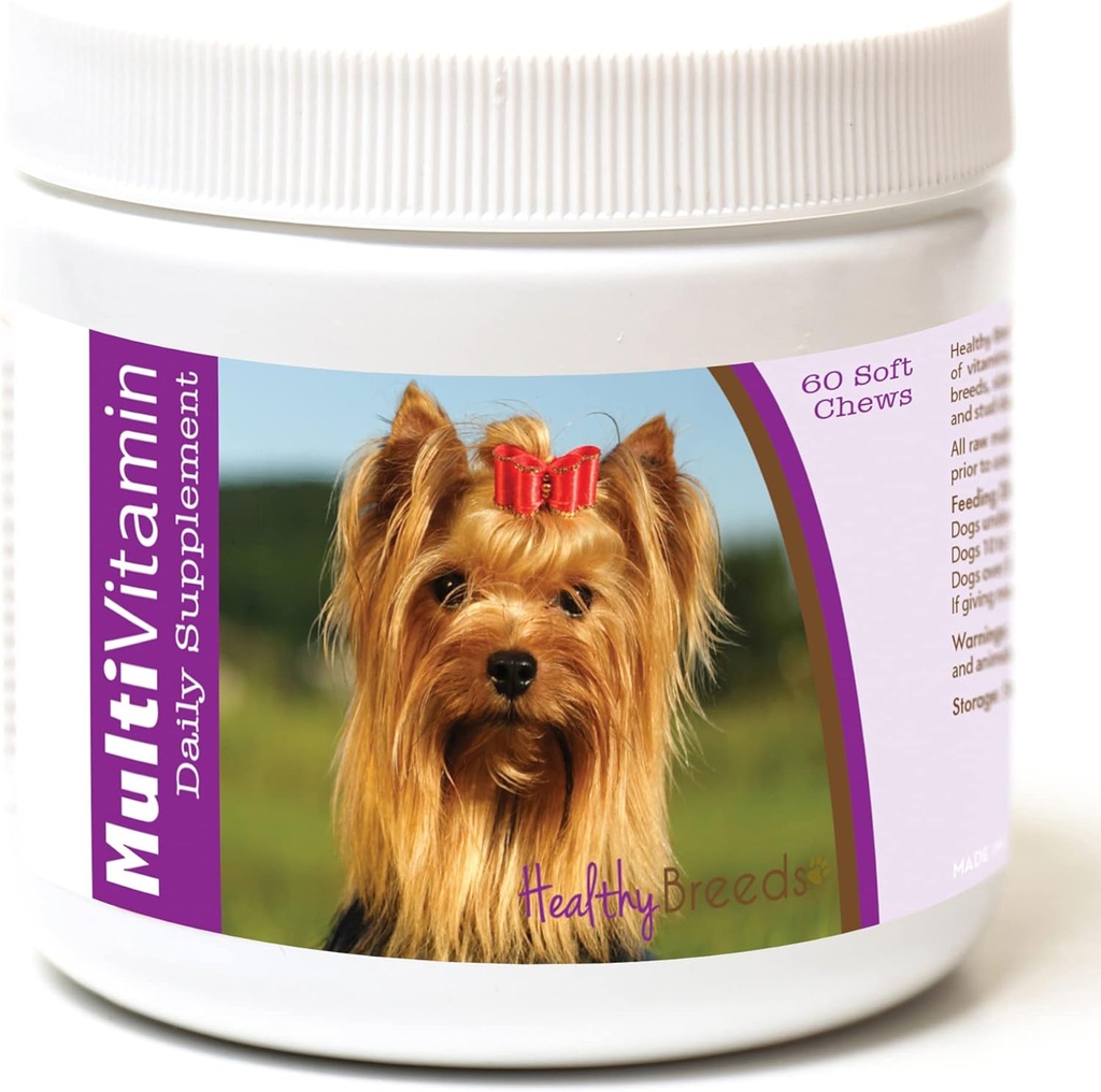 Saludable Breeds Yorkshire Terrier Multi-Vitamin Soft Chews 60 cuenta