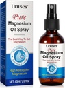 Pure Magnesium Oil Spray, Magnesium Oil for Feet, Topical Magnesium Spray Glass Bottle, Magnesium Spray for Feet, Magnesium Body Spray, Easy to Absorb & Use -2.0 oz
