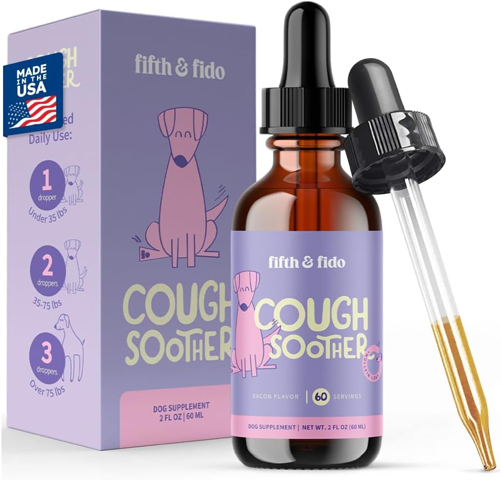 Dog Coughing Remedy - Kennel Cough - Dog Allergy Relief with Natural Formula - Liquid Drops for Fast Throat Soothing - Sneezing Relief for Dogs - Made in USA