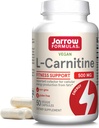 Jarrow Fórmulas® L-Carnitina 500 mg, Suplemento dietético, Apoyo a la Producción Celular de Energía, 50 cápsulas vegetales, 50 días de suministro
