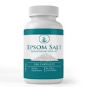 Ingredientes originales puros Sal de Epsom, (100 capsules) Siempre puro, sin aditivos o rellenos, Verificado de laboratorio