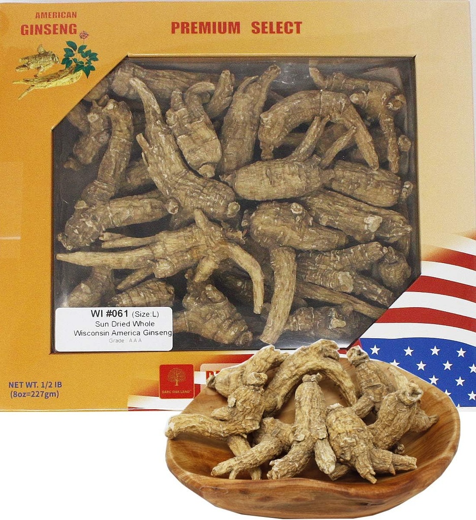 Hand-Selected American Wisconsin Farmed Ginseng Root Medium ι中国威の辛州和洋和洋和 旗 enmienda 旗 inesperado ← Cultivated Wisconsin American Ginseng Large 8oz/Box