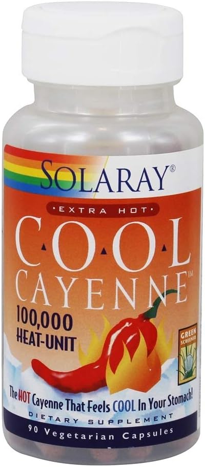 Solaray - Cool Cayenne Extra Hot - 90 cápsulas