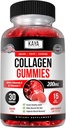 Kaya Naturals Collagen Gummies for Men &amp; Women Supplement ¦ Nature Made Gummies - 1000 mg de Collagen Hidrolyzed, Vitamina C, Selenium & Biotin, Strawberry Flavor - 30 Conde