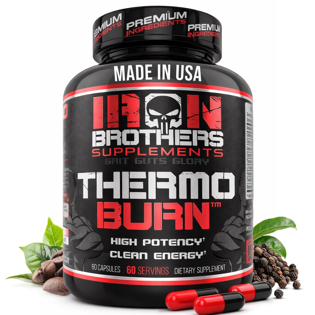 Iron Brothers Suplementos Fat Burner - Hardcore Weight Loss Pills for Women &amp; Hombres ← Appetite Suppressant, Thermogenic Belly Fat Burner, Metabolism Booster ← Perder peso Suplemento para resultados rápidos