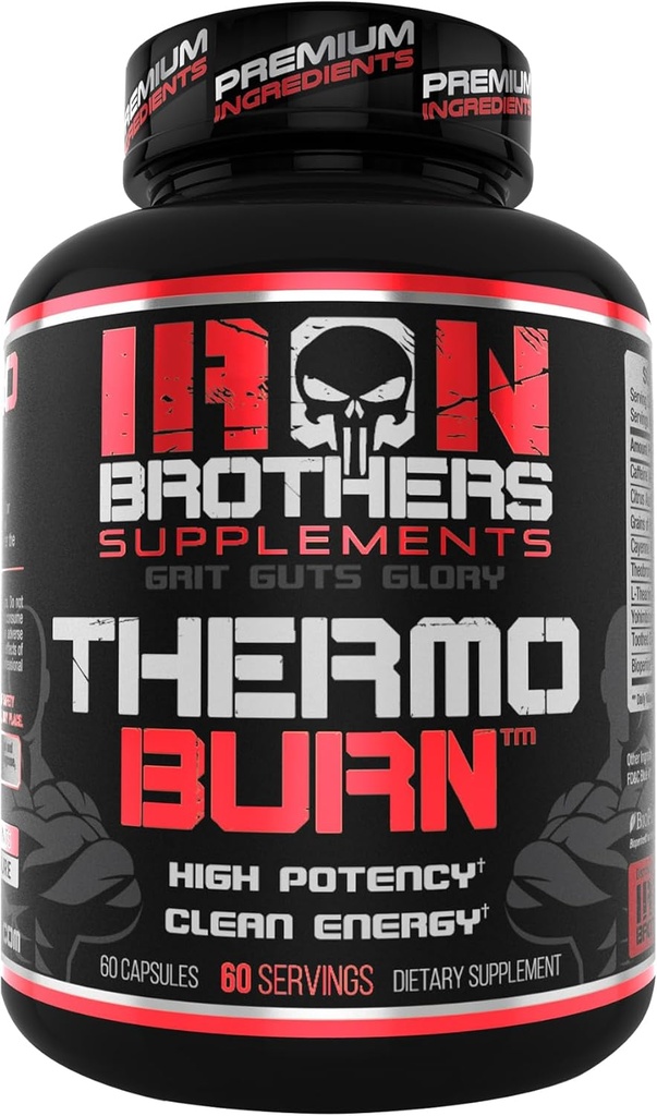 Iron Brothers Supplements Fat Burner - Hardcore Weight Loss Pills for Women & Men | Appetite Suppressant, Thermogenic Belly Fat Burner, Metabolism Booster | Weight Loss Supplement for Rapid Results