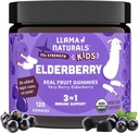 Llama Naturals Gummies de arándano para niños, Vegan, Orgánica Immune Support Suplemento con Vitamina C y Zinc, Toddler Real Fruit Gummy Vitaminas para la Inmunidad, Chewable, No Añadido caña de azúcar, 120 Ct