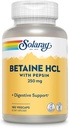 Solaray - HCl con Pepsin - 250 mg - 180 cápsulas