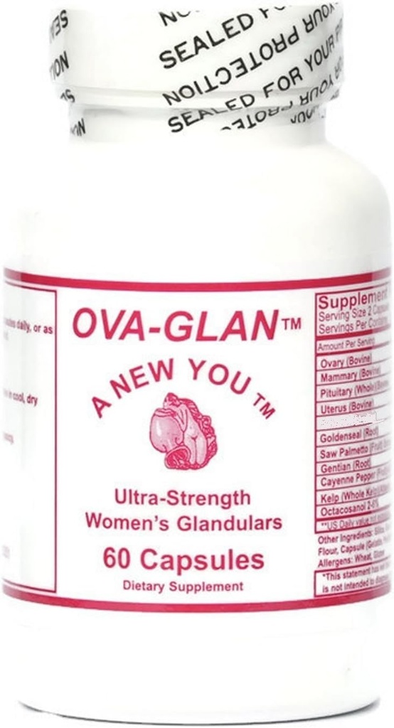 SOR, Inc. OVA-Glan Feminizing Capsules for Crossdressing Men and Trans-Women 60 Count