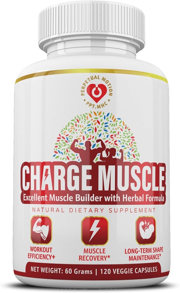 Natural Herbal Muscle Builder – Premium 7-en-1 Plant-Based Fórmula con BCAAs for Post Workout Recovery, Muscle Strength, Sleep & Cramp Relief ← Asistencia diaria para hombres, mujeres y adultos mayores