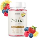 Organic Lion's Mane Mushroom Supplement Gummies - Daily Brain Health Boost for Clarity, Focus & Productivity - Delicious Lemon Berry Flavor - 30 Servings