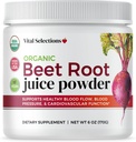 100% Orgánica de Beet Root Juice Powder, más alta pureza y potencia, EE.UU. Grown, Superior Beet Drying Technology, Maximum Nitric Oxide Boost for Cardio Support and Athletic Performance