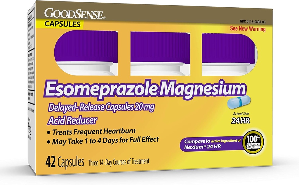 Esomeprazole Magnesium Delayed Release Capsules 20 mg, Proton Pump Inhibitor (PPI) por 24 horas Tratamiento Frecuente de acidez cardíaca, 42 Conde