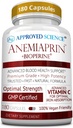 Anemiaprin de ciencias aprobadas - Hierro Absorbable, Vitamina C - Gentle On Stomach - 180 cápsulas - 3 meses de suministro - No GMO, Vegan