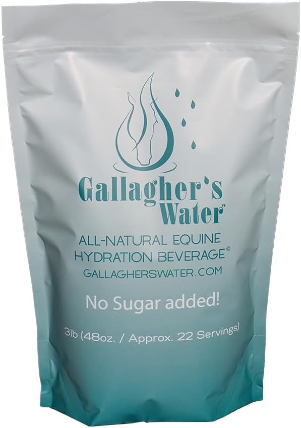 GALLAGHER'S WATER All-Natural Equine Hydration Beverage, Natural Flavor Enhancement Powder Mix with Electrolytes and Trace Minerals Designed to encourage Horses to Drink Water, No Sugar Added!