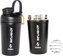 Ozizo Protein Mixing Cup for Protein Mixes – 20 Ounces Stainless Steel Protein Shaker Bottle, Insulated, Leak Proof, Odor Resistant, Small Cute Gym Mixer for Men, Women, Boys, Girls, Hot & Cold Drinks