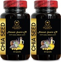 CHIA Suplemento de semillas - Chia Extract Pills, Suplementos Digestivos para Bodybuilding, Omega-3, alta fibra y fuente de proteínas, ácidos grasos esenciales - 2 Botellas 120 cápsulas